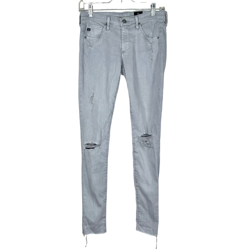 Adriano Goldschmied Distressed The Legging Ankle Super Skinny Jeans 26